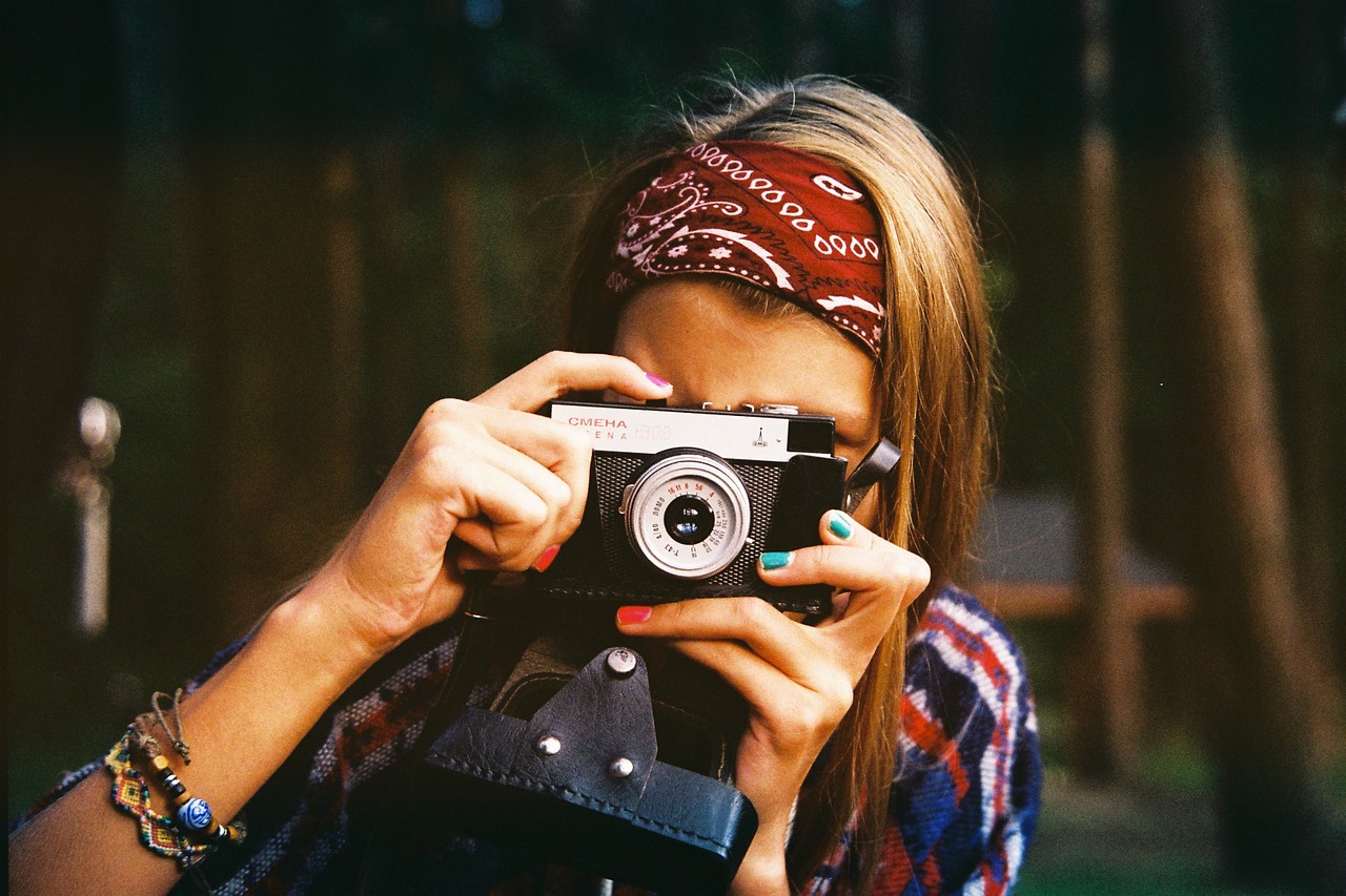 woman, camera, photographer